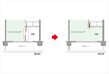 シティタワー葵フレキシブルプラン概念図
