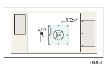 シティタワー葵のヘリコプターホバリングスペース概念図